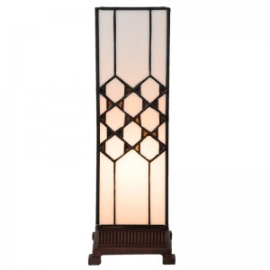 Lampa Tiffany 12x12x36cm, Clayre & Eef Lampa Tiffany 12x12x36cm, Clayre & Eef